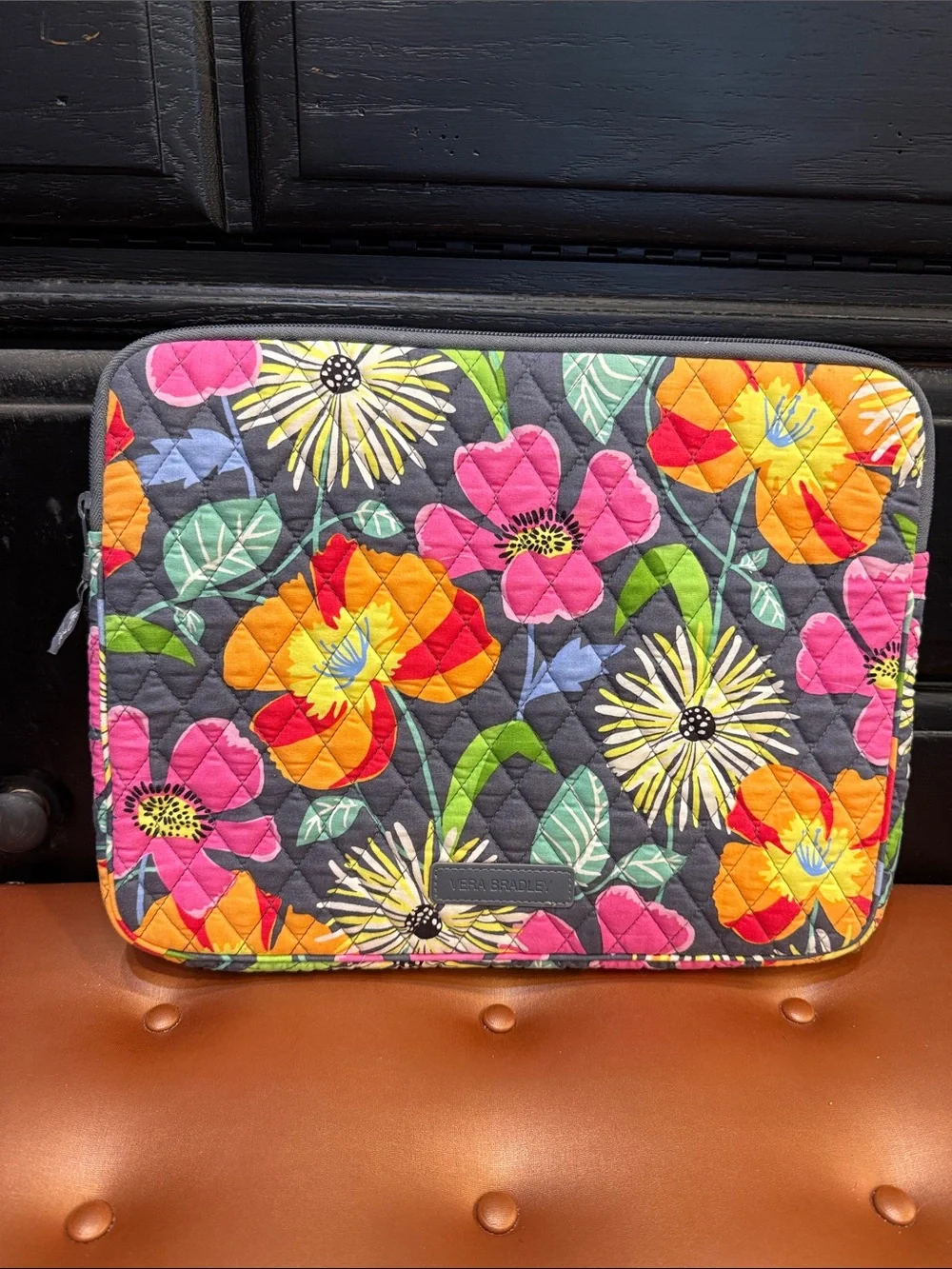 Vera Bradley Multicolor Floral Quilted Laptop Sleeve